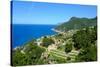 Coastline near Banyalbufar, Serra de Tramuntana, Majorca, Balearic Islands, Spain, Mediterranean, E-Carlo Morucchio-Stretched Canvas