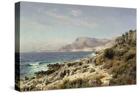 Coastline Near Monte Carlo, 1907-Peder Moensted-Stretched Canvas