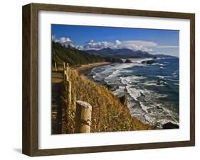 Coastline North of Cannon Beach, Ecola State Park, Oregon, USA-Joe Restuccia III-Framed Photographic Print