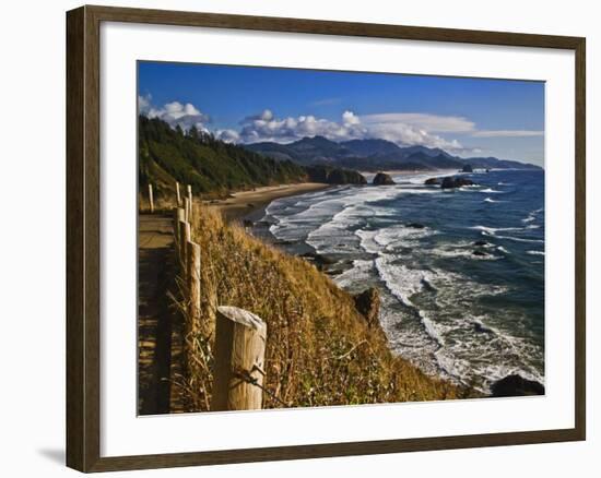 Coastline North of Cannon Beach, Ecola State Park, Oregon, USA-Joe Restuccia III-Framed Photographic Print