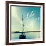 Coastline Sailboat Explore V.2-Sue Schlabach-Framed Art Print