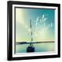 Coastline Sailboat Explore V.2-Sue Schlabach-Framed Art Print