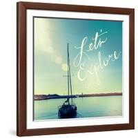 Coastline Sailboat Explore V.2-Sue Schlabach-Framed Art Print