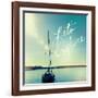 Coastline Sailboat Explore V.2-Sue Schlabach-Framed Art Print