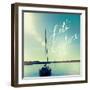 Coastline Sailboat Explore V.2-Sue Schlabach-Framed Art Print