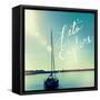 Coastline Sailboat Explore V.2-Sue Schlabach-Framed Stretched Canvas