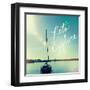 Coastline Sailboat Explore V.2-Sue Schlabach-Framed Art Print