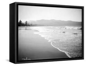 Coastline Scene, Washington, Circa 1910-Asahel Curtis-Framed Stretched Canvas