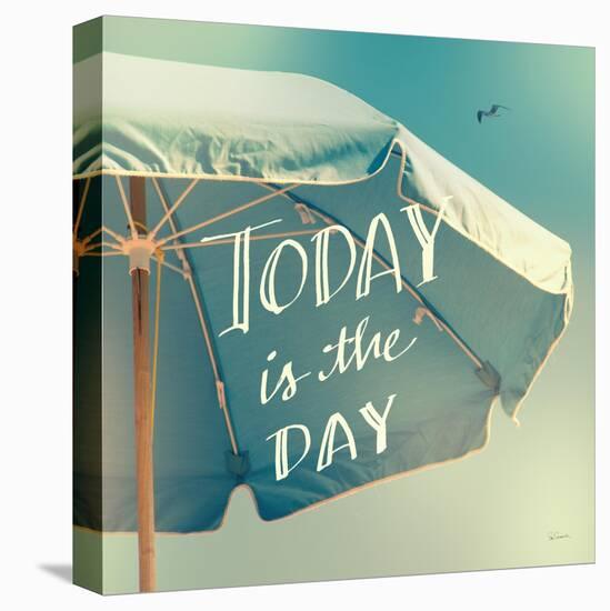 Coastline Umbrella-Sue Schlabach-Stretched Canvas