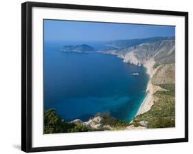 Coastline View, Assos, Kefalonia, Ionian Islands, Greece-Walter Bibikow-Framed Photographic Print