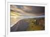 Coastline view from Dyrholaey Island, just before sunset, near Vik, south coast of Iceland-Nigel Hicks-Framed Photographic Print