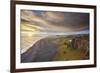 Coastline view from Dyrholaey Island, just before sunset, near Vik, south coast of Iceland-Nigel Hicks-Framed Photographic Print