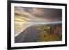 Coastline view from Dyrholaey Island, just before sunset, near Vik, south coast of Iceland-Nigel Hicks-Framed Photographic Print