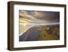 Coastline view from Dyrholaey Island, just before sunset, near Vik, south coast of Iceland-Nigel Hicks-Framed Photographic Print