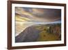 Coastline view from Dyrholaey Island, just before sunset, near Vik, south coast of Iceland-Nigel Hicks-Framed Photographic Print