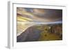 Coastline view from Dyrholaey Island, just before sunset, near Vik, south coast of Iceland-Nigel Hicks-Framed Photographic Print