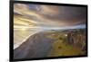 Coastline view from Dyrholaey Island, just before sunset, near Vik, south coast of Iceland-Nigel Hicks-Framed Photographic Print