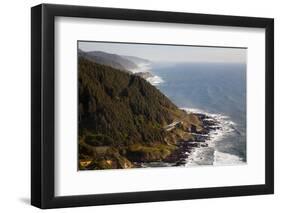 Coastline View from Overlook, Cape Perpetua Scenic Area, Oregon, USA-Jamie & Judy Wild-Framed Photographic Print