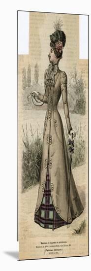 Coat and Tartan Dress 1899-null-Mounted Art Print