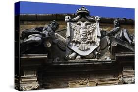 Coat of Arms Above Entrance, Agrigento, Sicily, Italy-null-Stretched Canvas