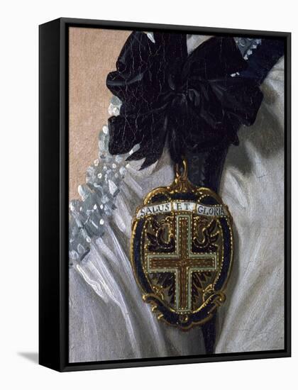 Coat of Arms, Detail from the Portrait of Maria Luisa of Bourbon-Frank Feller-Framed Stretched Canvas