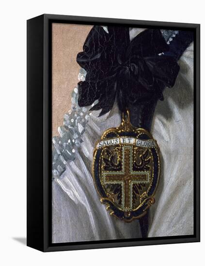 Coat of Arms, Detail from the Portrait of Maria Luisa of Bourbon-Frank Feller-Framed Stretched Canvas
