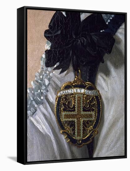 Coat of Arms, Detail from the Portrait of Maria Luisa of Bourbon-Frank Feller-Framed Stretched Canvas