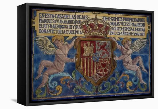 Coat of Arms, Detail from Viana Palace, Cordoba, Andalusia, Detail, Spain, 20th Century-null-Framed Stretched Canvas