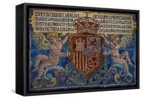 Coat of Arms, Detail from Viana Palace, Cordoba, Andalusia, Detail, Spain, 20th Century-null-Framed Stretched Canvas