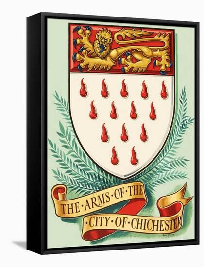 Coat of Arms For the City of Chichester-Dan Escott-Framed Stretched Canvas