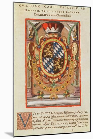 Coat of Arms, from 'Americae Tertia Pars..', 1592-Theodore de Bry-Mounted Giclee Print