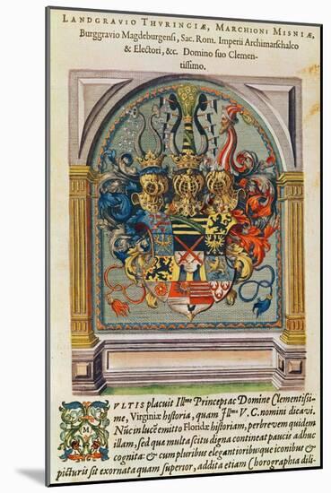 Coat of Arms, from 'Brevis Narratio..'-Jacques Le Moyne-Mounted Giclee Print