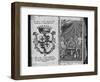 Coat of Arms of Colleredo-Meinz and Wallese Family and Three Men with New Drinks from their Country-null-Framed Photographic Print