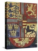 Coat of Arms of King Christian Iii, Detail from Family Tree of House of Denmark, Nyborg Castle-null-Stretched Canvas