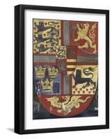 Coat of Arms of King Christian Iii, Detail from Family Tree of House of Denmark, Nyborg Castle-null-Framed Giclee Print