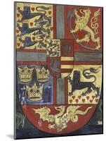 Coat of Arms of King Christian Iii, Detail from Family Tree of House of Denmark, Nyborg Castle-null-Mounted Giclee Print