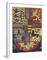 Coat of Arms of King Christian Iii, Detail from Family Tree of House of Denmark, Nyborg Castle-null-Framed Giclee Print