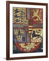 Coat of Arms of King Christian Iii, Detail from Family Tree of House of Denmark, Nyborg Castle-null-Framed Giclee Print
