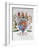 Coat of Arms of King James I of England-null-Framed Giclee Print