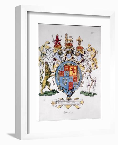 Coat of Arms of King James I of England-null-Framed Giclee Print