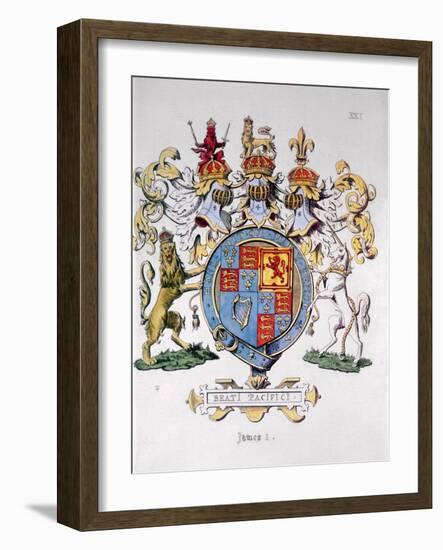 Coat of Arms of King James I of England-null-Framed Giclee Print