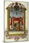 Coat of Arms of Marquis Nicholas Meli-Lupi, 1731-null-Mounted Giclee Print