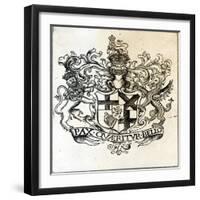 Coat of Arms of Oliver Cromwell-null-Framed Giclee Print