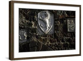 Coat of Arms of Petorio Palace, Radicofani, Tuscany, Italy-null-Framed Giclee Print