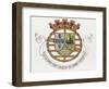 Coat of Arms of Portuguese Colony of Cape Verde-null-Framed Premium Giclee Print