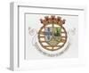 Coat of Arms of Portuguese Colony of Cape Verde-null-Framed Premium Giclee Print