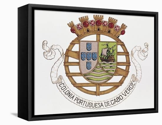 Coat of Arms of Portuguese Colony of Cape Verde-null-Framed Stretched Canvas