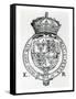 Coat of Arms of Queen Elizabeth I-English School-Framed Stretched Canvas