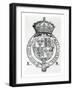 Coat of Arms of Queen Elizabeth I-English School-Framed Giclee Print