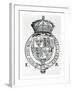 Coat of Arms of Queen Elizabeth I-English School-Framed Giclee Print